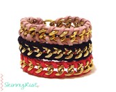 Suede & Chain Braided Bangle