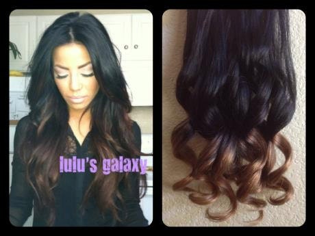 CHOCOLATE LATTE brunette black base ombre / hair dye/ hi lights/ boho hippie hair/ clip-in hair wefts/  human hair extensions