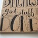 hand lettered moleskine. tina fey quote. black ink. ruled paper. gift idea. made to order.