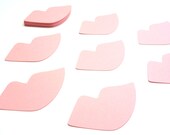 100 Kiss Lips Die Cuts for Photo Booth Prop Straws cupcake toppers Hot Pink Red Pink Light Pink