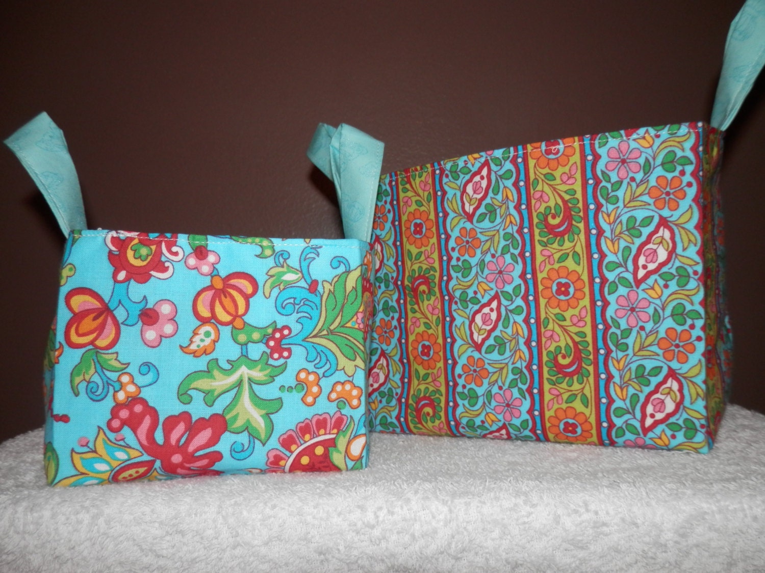 FABRIC BASKETS NESTING Floral Patterns