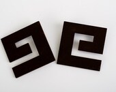 Eternity Wooden Earrings (BROWN)