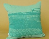 Turquoise landscape pattern - Cushion splipcover