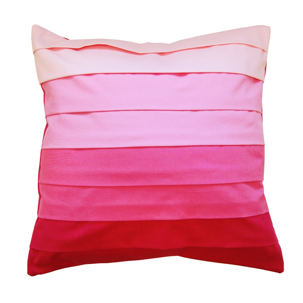 Pink Pleated Pillow Cover - Pink Ombre Pillow - Pink Pillow Il_170x135