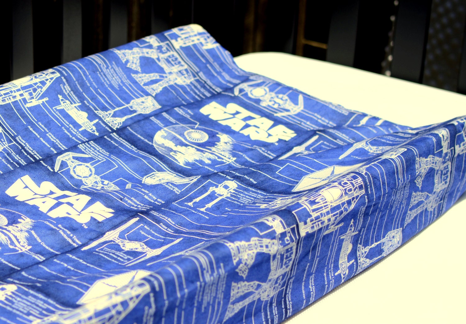 Star Wars Contoured Changing Pad Cover -- Choose Your Fabric -- Geek-a-bye Baby - Sci-Fi Geek - Handmade, Washable, Elastic