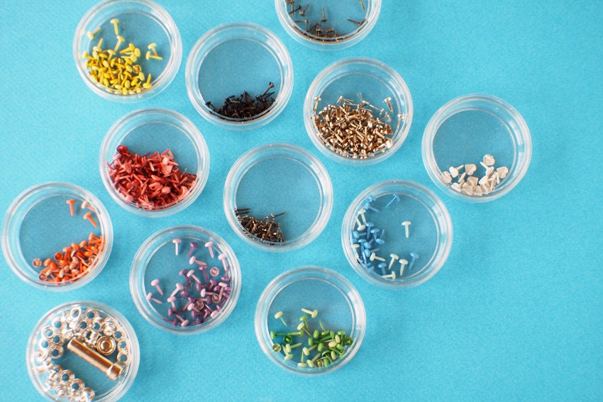 Brad, Grommit, or Bead Organizers: Set of 12.