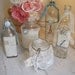 Vintage-Shabby Chic Table Decor- Set of 5 Vintage Glass Jars