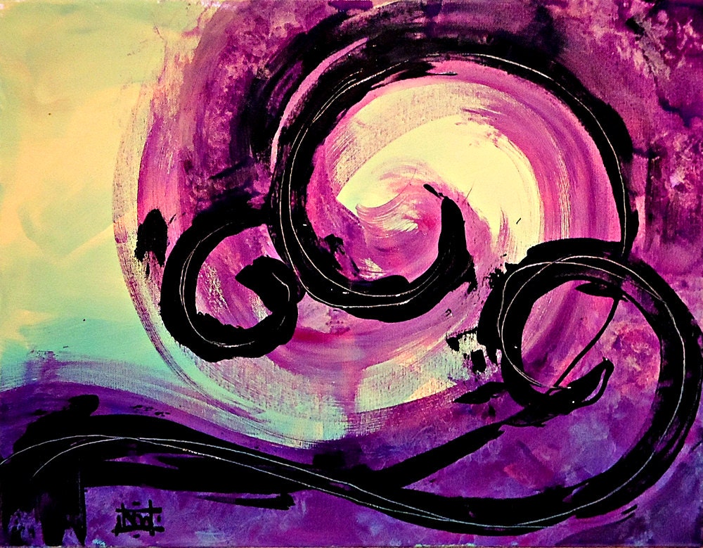 Abstract SURF ART Painting Coastal California Beach ORIGINAL by Natasha Wescoat