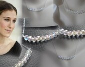 Carrie Necklace - Crystal Bar Necklace, Celebrity Necklace, Birthday Gifts, Bridal Jewelry