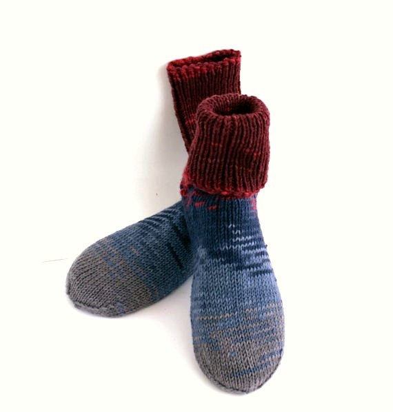 Hand Knitted Wool Women Socks. Softest HQ Cashmere Yarn.
