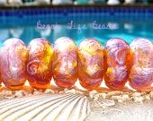PINK KISS OPAL Fully Lined Sterling Silver Big Hole Bead Trollbeads Chamilia European Charm Bracelets Lampwork