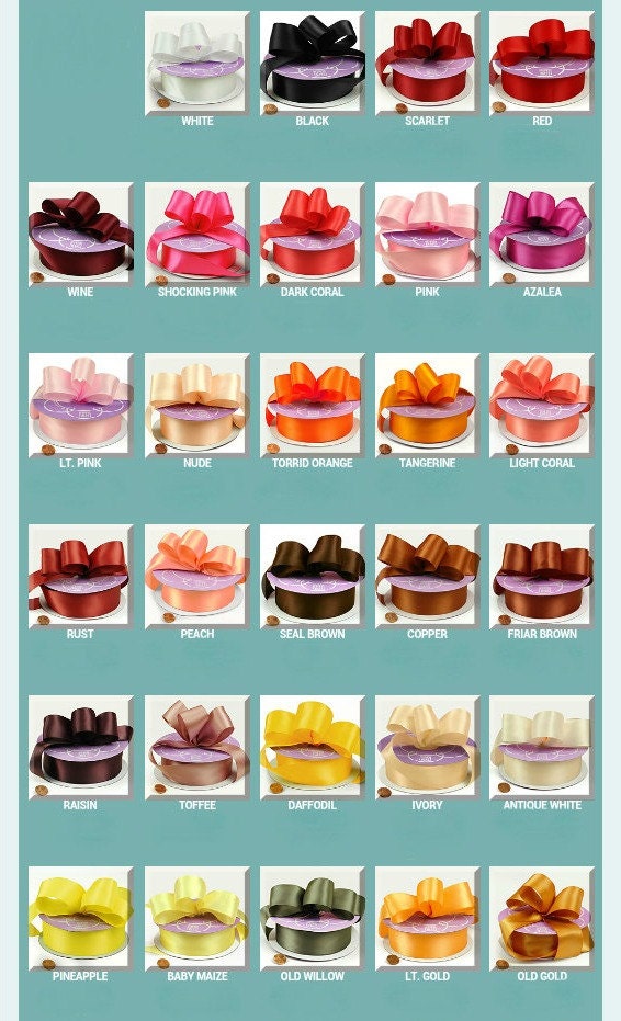 Satin ribbon Color options