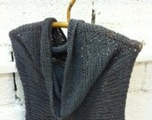 Blue-Grey infinity scarf knitting knitted scarf shawl