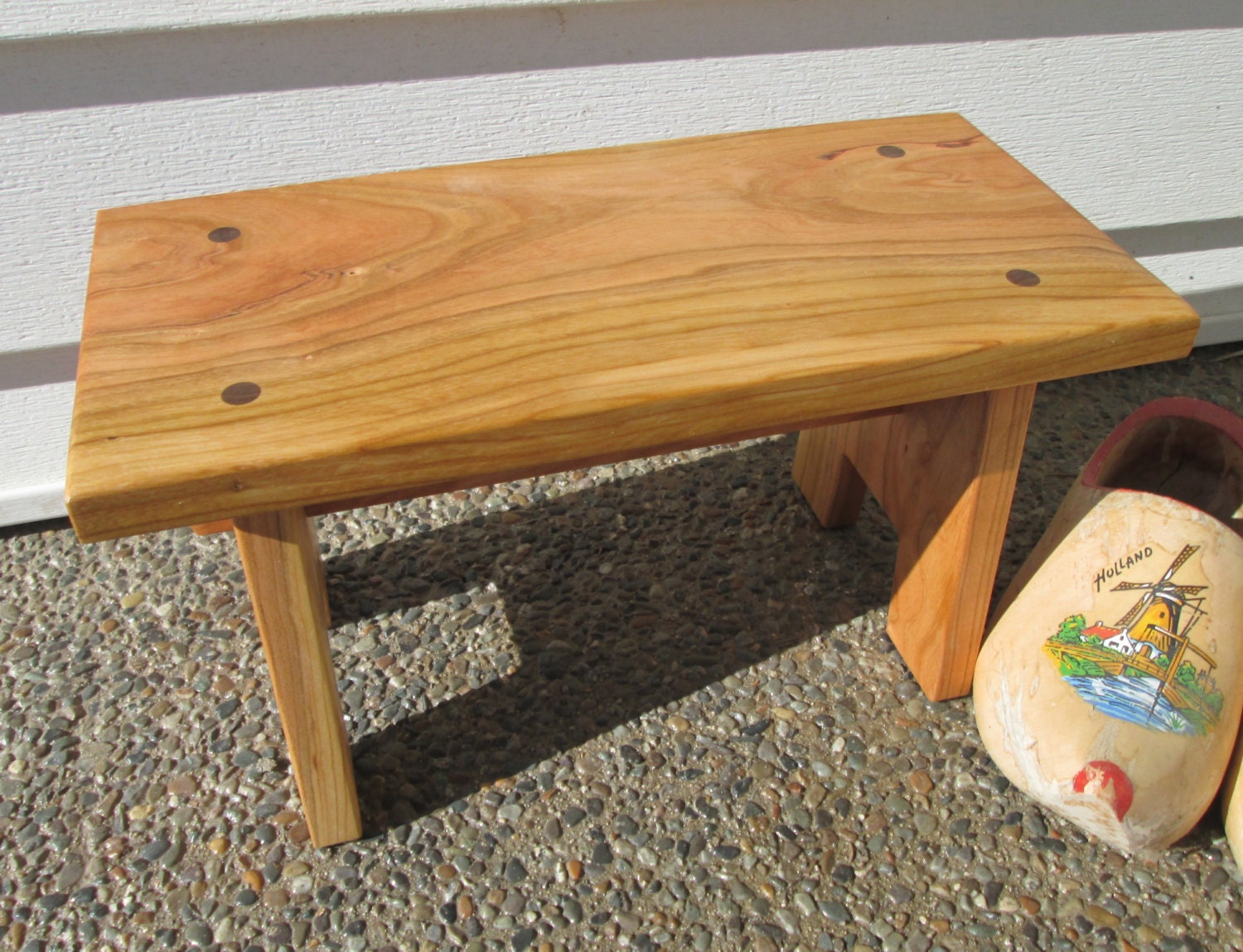 Rustic Cherry Step Stool, Step Stool, Craftsman Style Step Stool, Cherry Step Stool