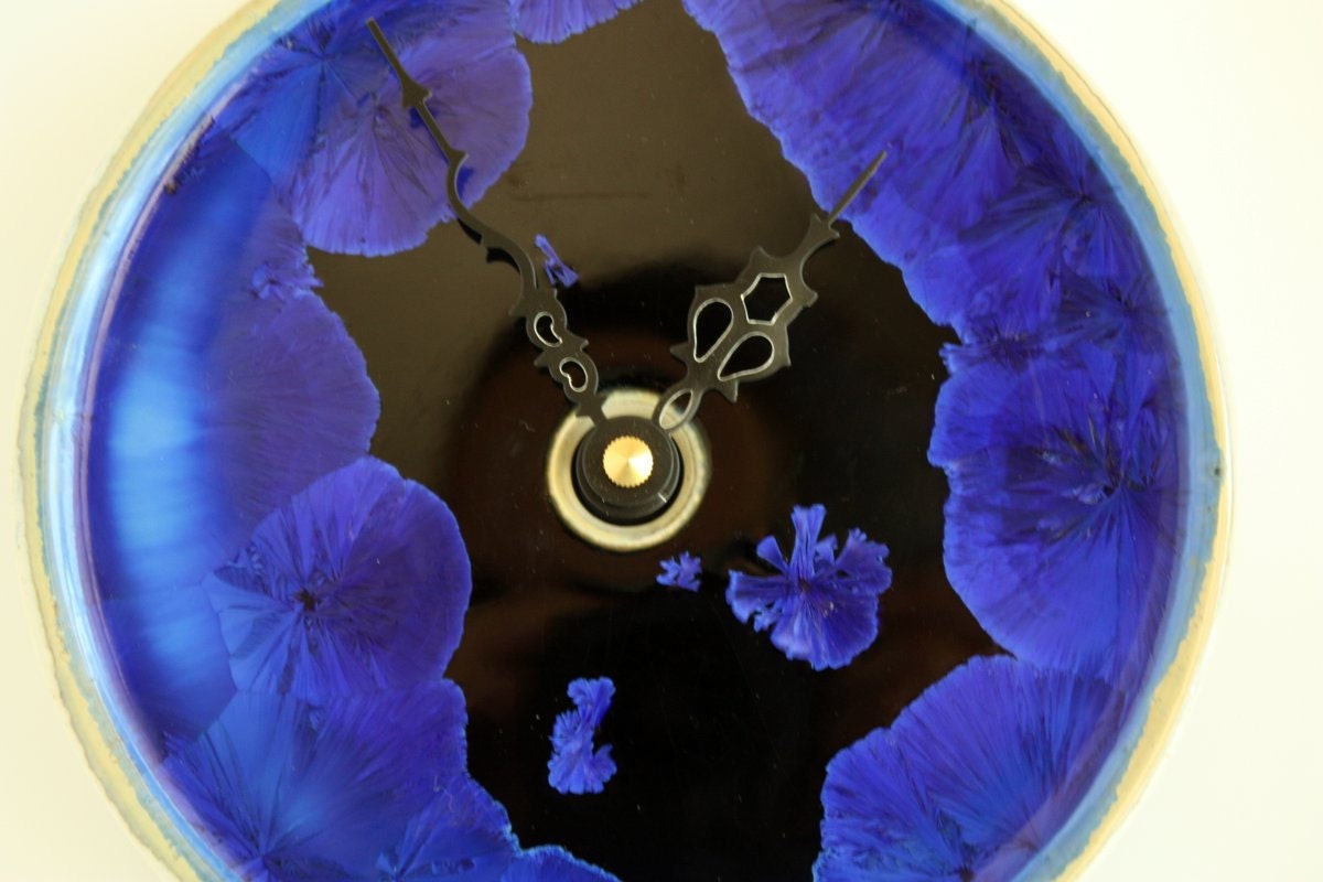 Small Sapphire Crystalline Clock
