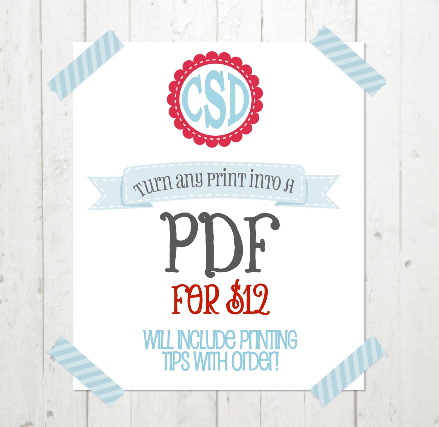 Turn any print into a PDF :)