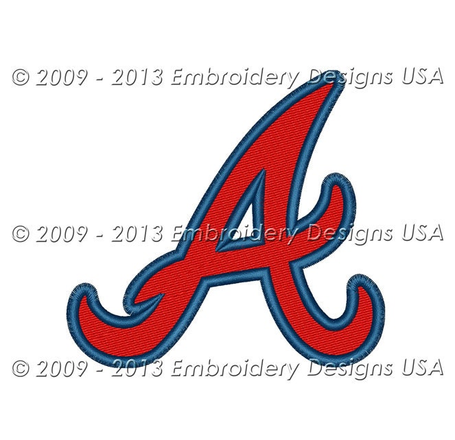 Instant Download Atlanta Braves Logo Machine Embroidery 2 Sizes
