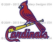 Instant Download St Louis Cardinals Baseball Logo Machine Embroidery Design