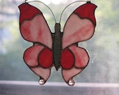 Pink/Rose Stained Glass Butterfly