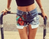 The "Betty" Short Tribal Print High Waisted