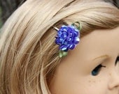Purple Sequin Flower Bobbypins for 18 inch Dolls