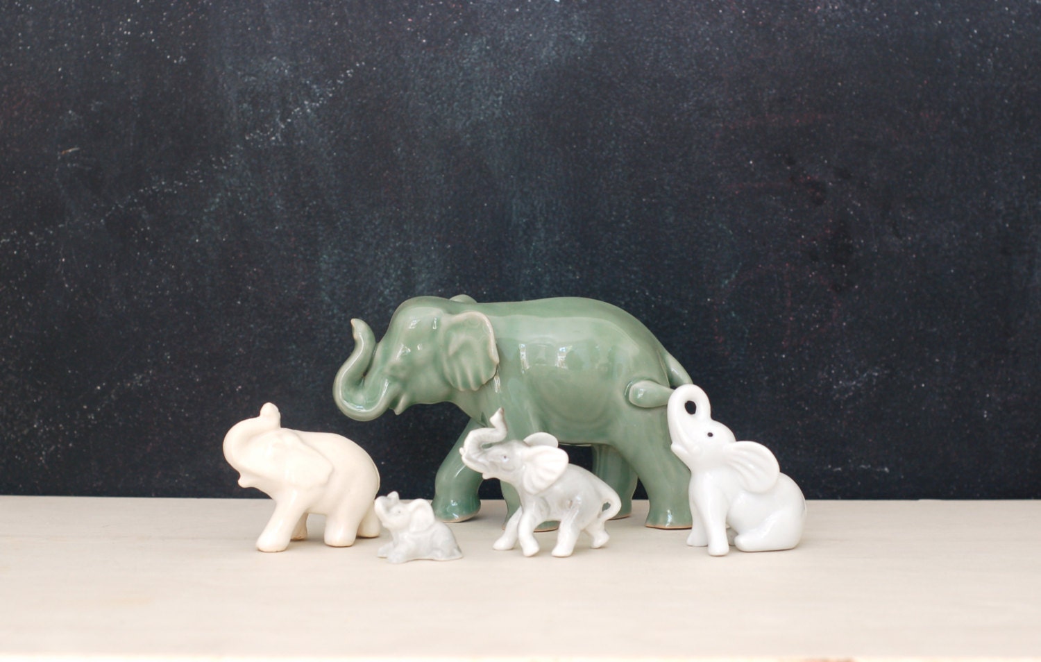 Vintage Elephant Collection-Instant Collection of 5 Elephant