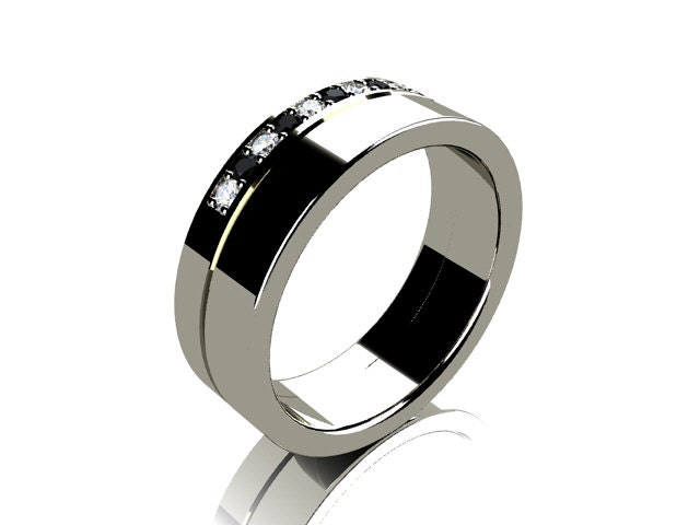 Titanium ring, Black Diamond, diamond ring, men wedding band, mens titanium, titanium wedding band, commitment ring