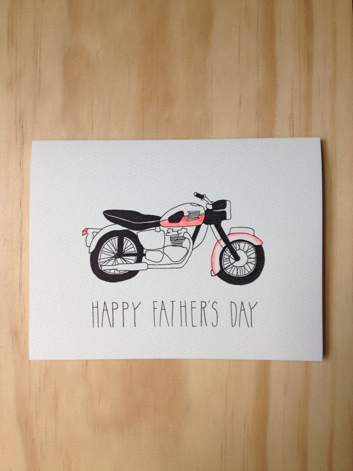 Father's Day Motorcycle Blank Card
