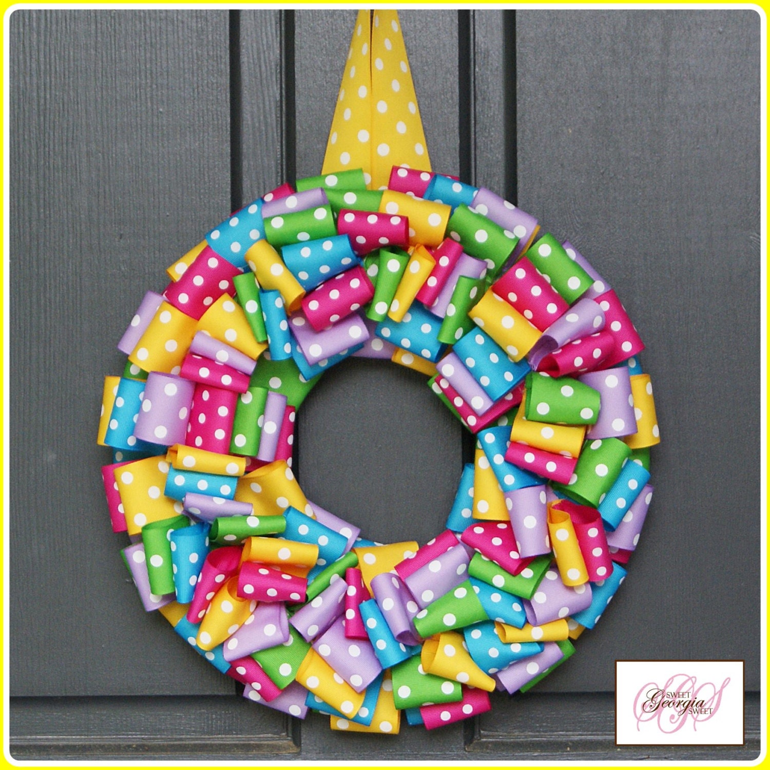 SUMMER Ribbon Wreath (MADE-to-ORDER)