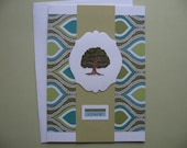 Renew Spirit Tree of Life Woodland Zen Greeting Card made of Eco-Friendly Bamboo, 5 x 7