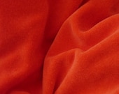 265 gsm  red BAMBOO/ORGANIC cotton  VELOUR - 1/2 meter (19.5") - Certified Organic - obv