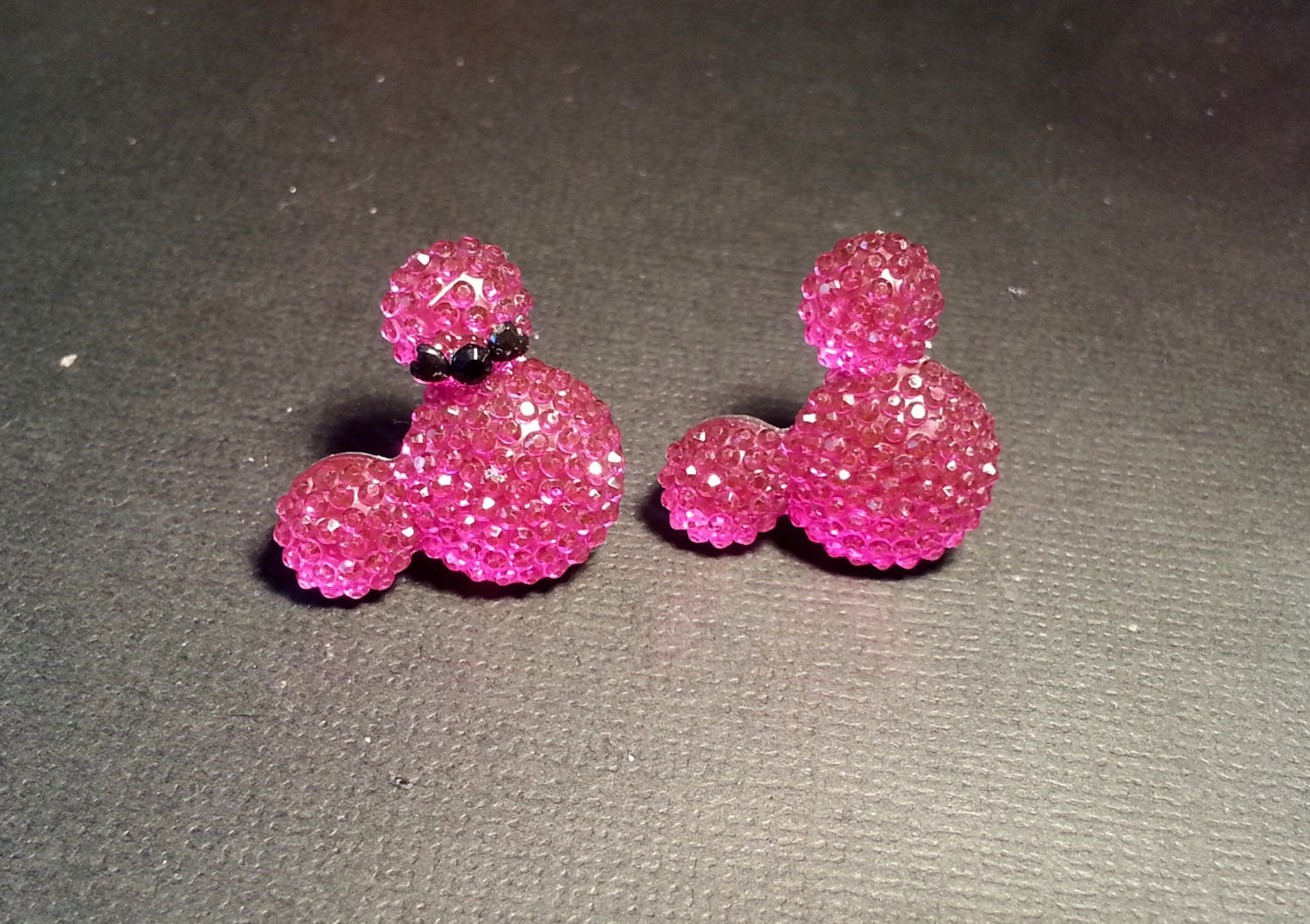Pink Medium Mickey and Minnie Mouse Earrings