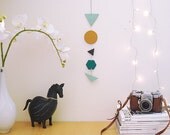 NEW // Garland Geometric - Mint, Tan, Emerald Green and Black