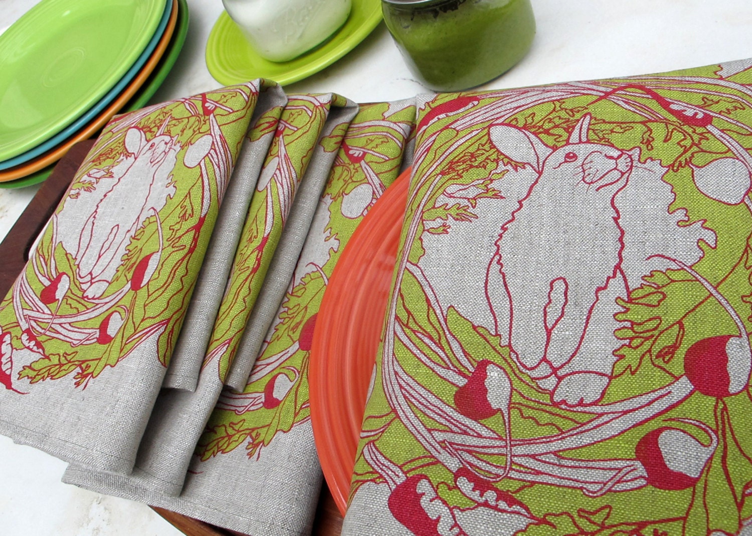 Hungry Bunny Napkin- set of 4