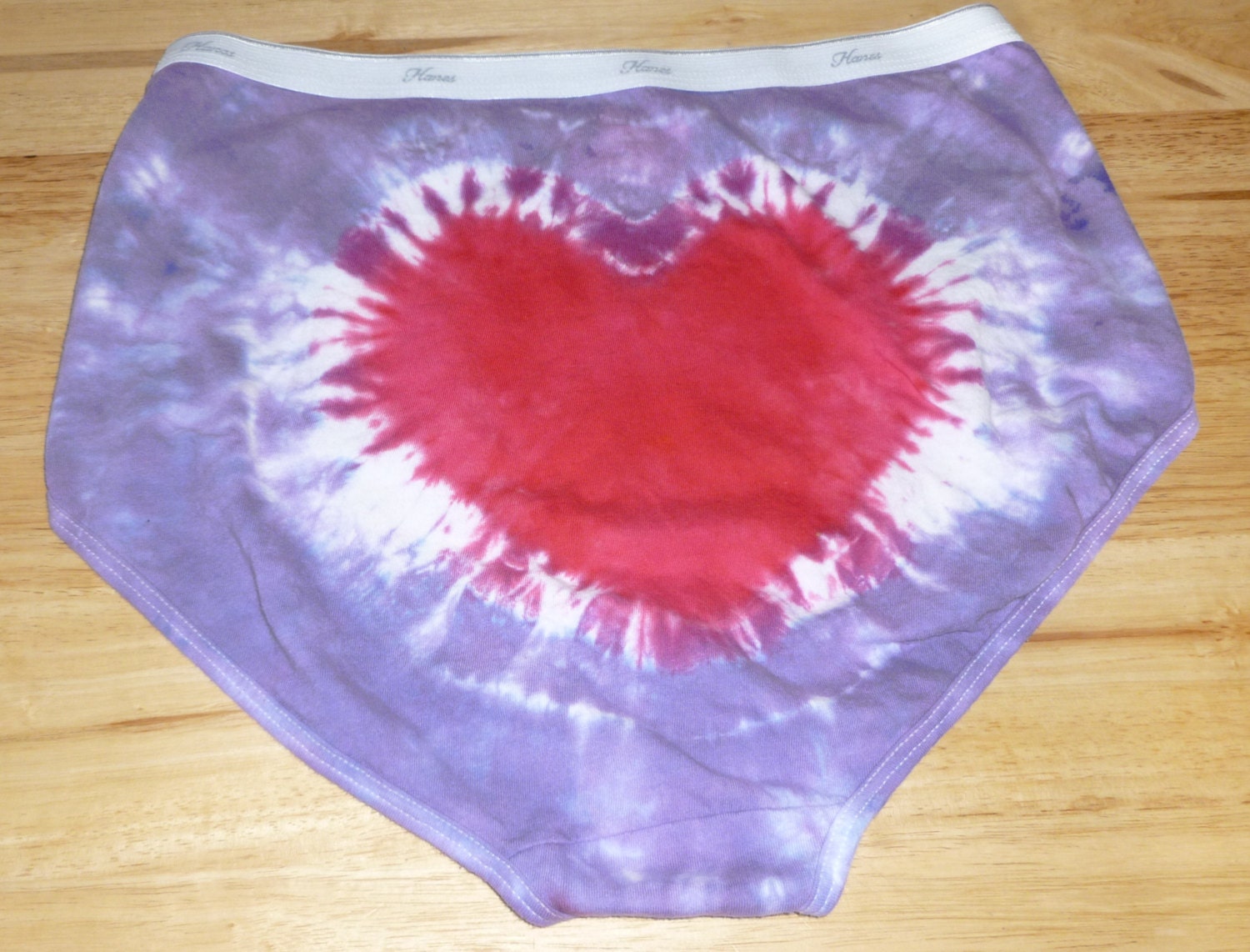 Items similar to Tie Dye Love Valentine's Day Panties Hanes No Ride Up