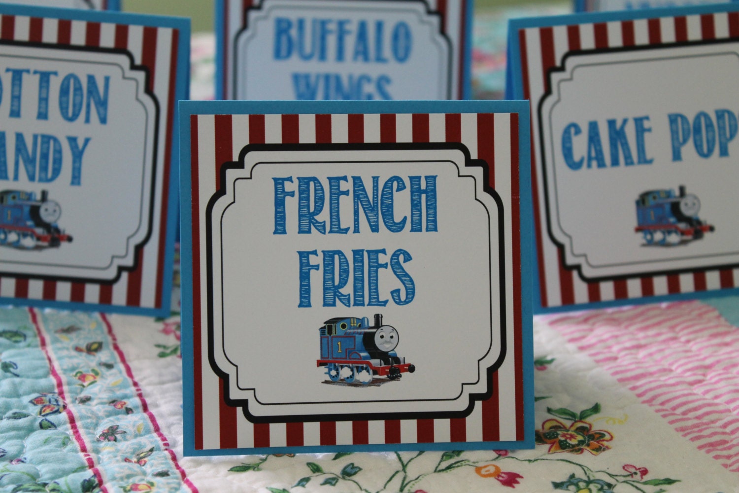 Thomas the Train Tented Food Signs Il_570xn