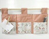 Hanging wall pockets / organizer / memo holder with Alice in wonderland print