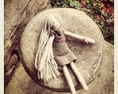 rag doll // organic cotton muslin // plant dyed // up-cycled / vintage clothing / accessories