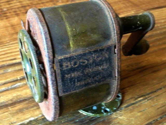 Vintage Pencil Sharpener, Boston, Mechanical, Office