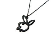 Non Bling Bling - Black Playboy Bunny Necklace