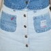 Small 1990s denim jean squeeze shorts skort
