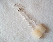Bliss. Honey Jade Earrings, Sterling Silver, Dangle Earrings, Gift, Elegant, Chic