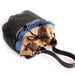 Brown Leather Drawstring Bag Bucket Bag Blue Brown Carryall Bag Shoulder Bag Leather Sack Sand