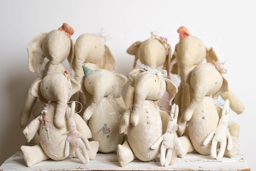 Wholesale Soft Toys - Set of 8 Different Stuffed Elephants - Stuffed Animals