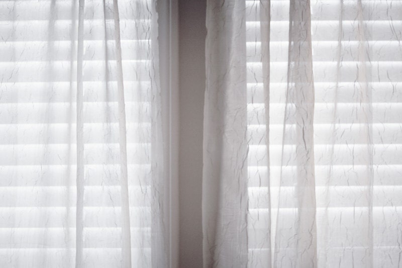 White Window Photograph, White Curtains Print, White Decor,  Minimalist Decor, Modern Color Fine Art Photography 8x10 Wall Print