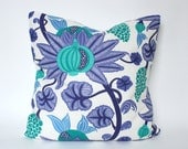 Indigo and Teal Maharani Pillow Cover- Both Sides
