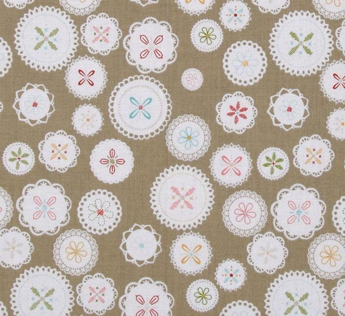 SALE TODAY - Drapes Two 40x90 Curtain Panels in the Riley Blake Polka Dot Stitches Doily Collection