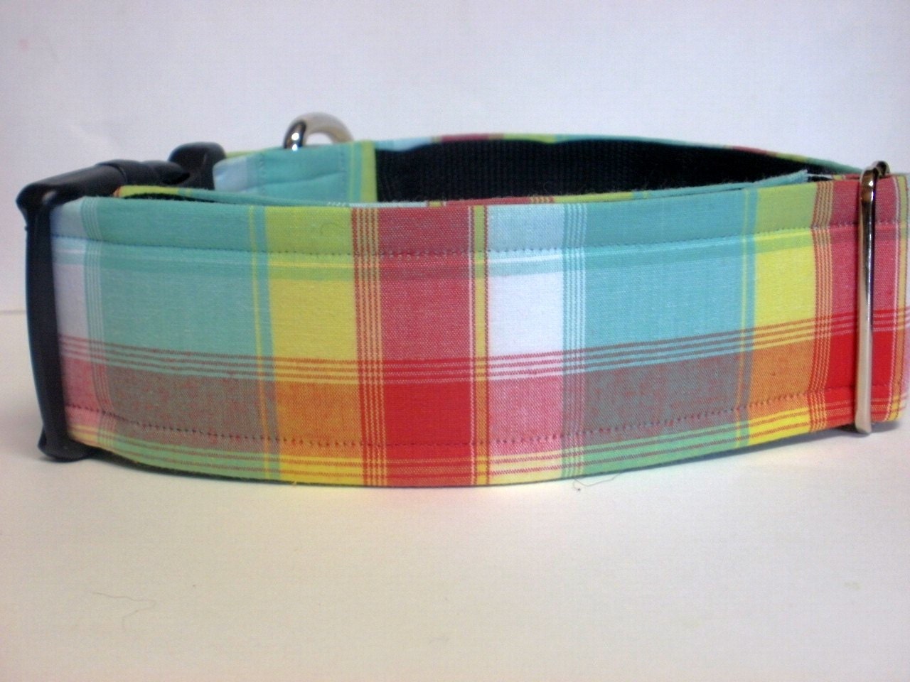1.5 or 2inch Summer Plaid Dog Collar