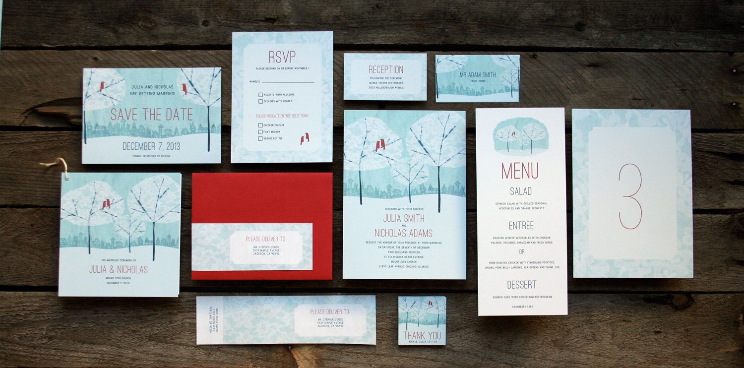 The Complete Collection - Winter Lace - DIY Printable Wedding Paper Goods