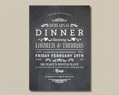 Printable Wedding Rehearsal and Dinner Invitation - Chalkboard Poster (RD28)
